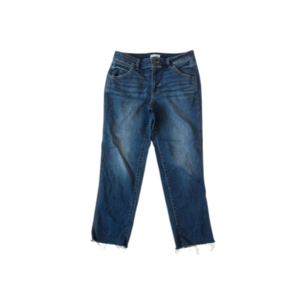 Maurices M Jeans Straight Crop Women’s 10 Original Fit Mid-Rise Raw Hem Denim